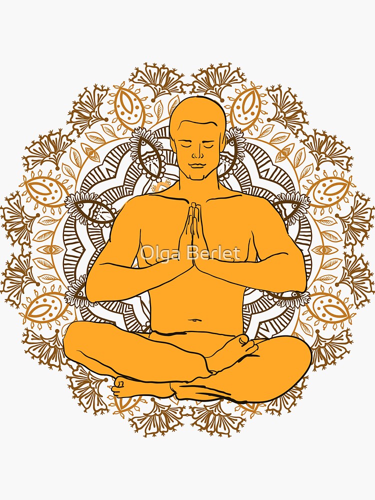 Yoga Mandala Flowers Stickers Cartoon Classic Sports Meditation