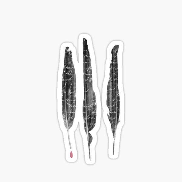 The Writer's Feathers Sticker