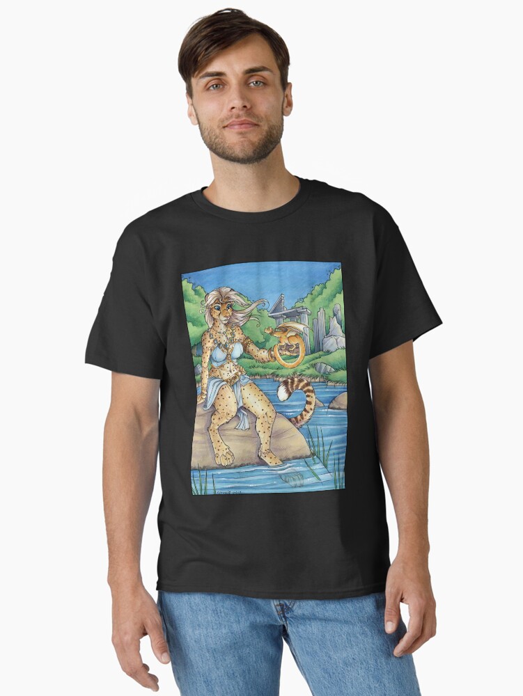 Thumbnail 1 of 7, Classic T-Shirt, Cheetah and Dragon designed and sold by cybercat.