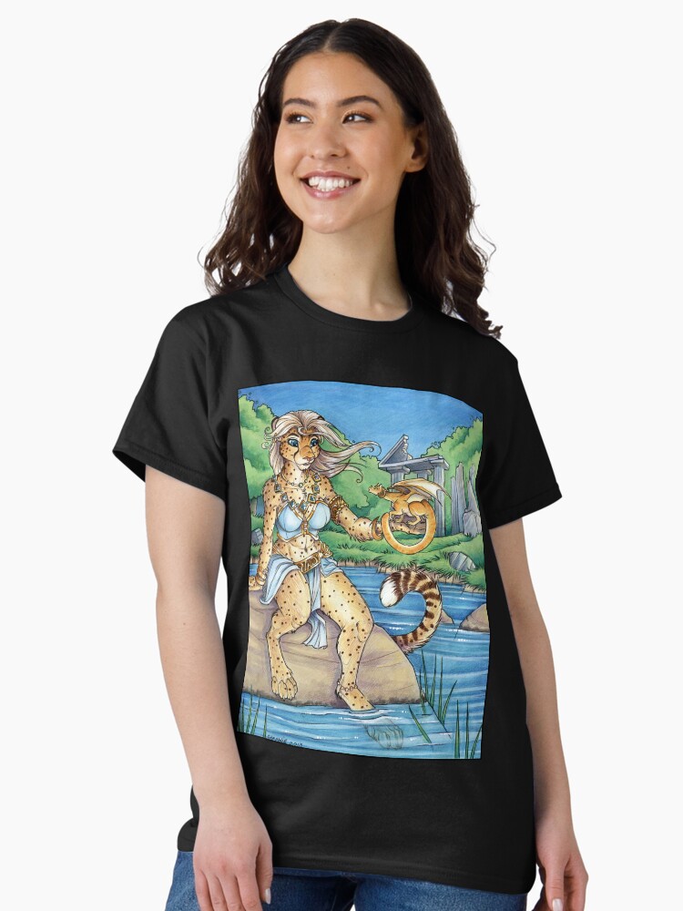 Thumbnail 2 of 7, Classic T-Shirt, Cheetah and Dragon designed and sold by cybercat.