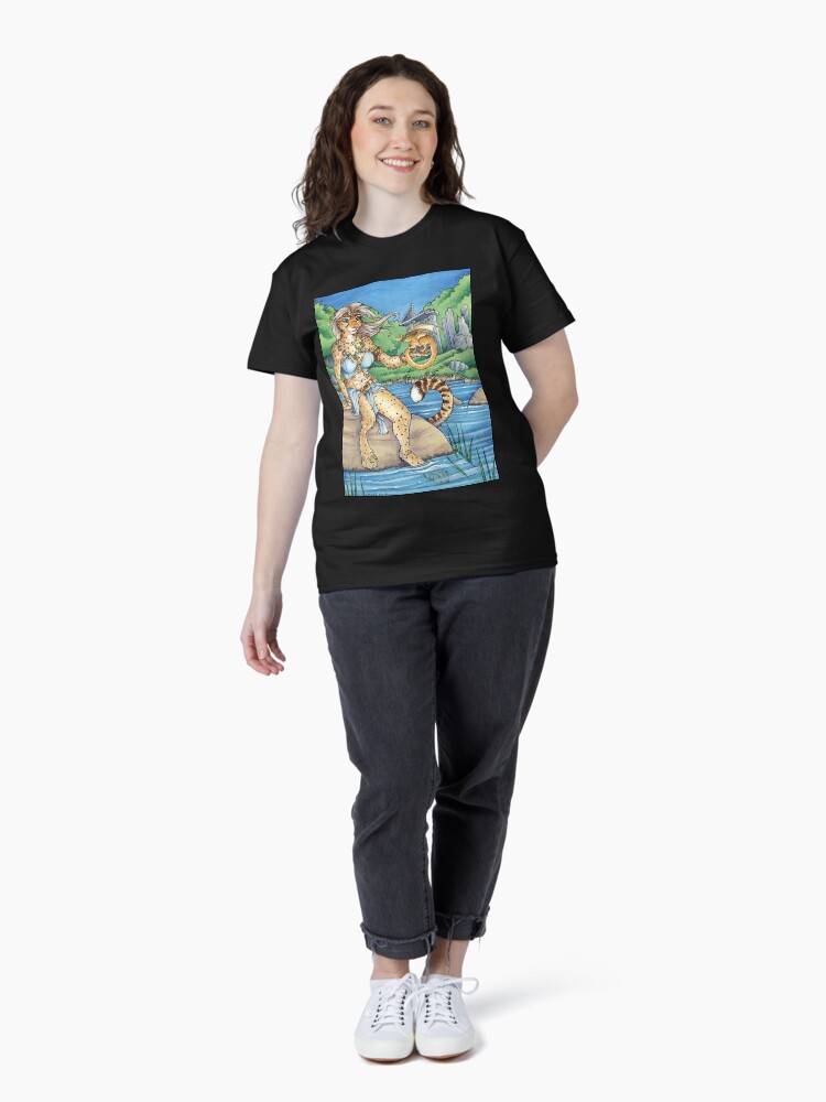 Thumbnail 4 of 7, Classic T-Shirt, Cheetah and Dragon designed and sold by cybercat.