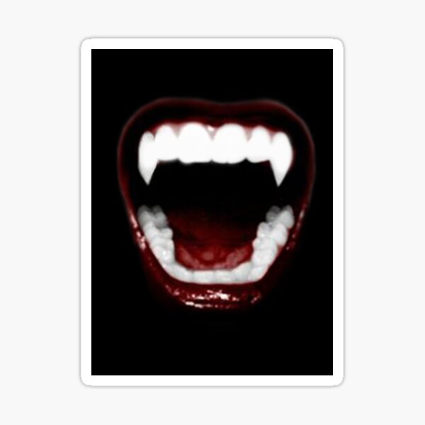 "Vampire Teeth" Sticker by levishock Redbubble