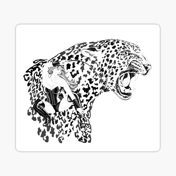 Goddess Phoenix the Jaguar @LHDart Sticker