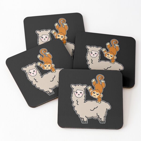 Item preview, Funny Monkey Riding on Llama Cute Monkeying Around designed and sold by perfectpresents.