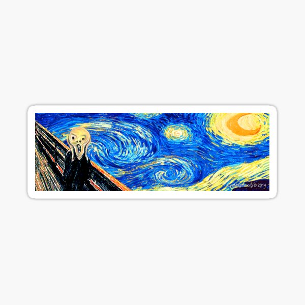 Starry Night Scream Sticker