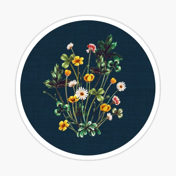 MeadowSweet Automne sur bleu rustique Sticker