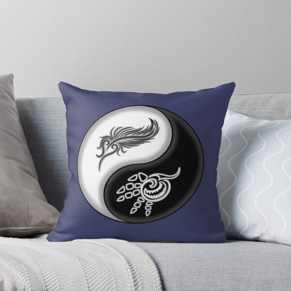 Item preview, Feather and Hand Yin Yang - Black and White designed and sold by Blue-Bower.