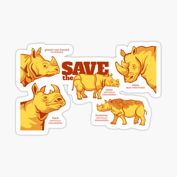 Item preview, Save the Rhino designed and sold by Peppermint Narwhal.