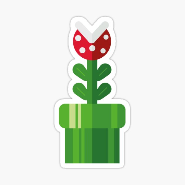 PIRANHA PLANT WARP PIPE SUPER MARIO Decal Removable WALL STICKER Choose Size
