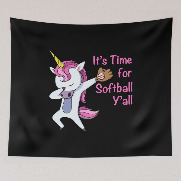 Item preview, Dabbing Unicorn Softball design designed and sold by inspiredtrend.