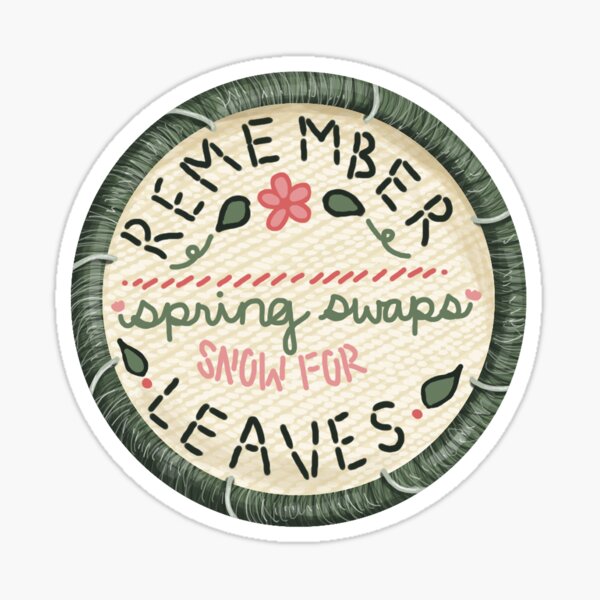 Mumford & Sons Embroidery Style Lyrics Sticker