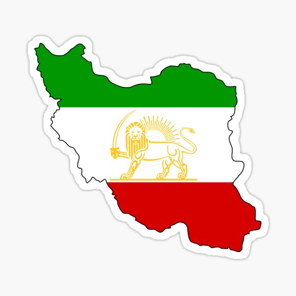 Item preview, Stylized Golden Lion & Sun Flag Map of Iran  designed and sold by abbeyz71.
