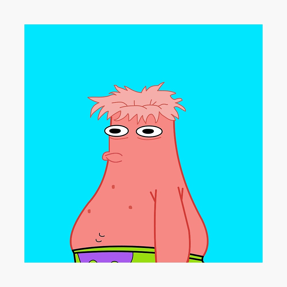 Ripped Head Pin Head Patrick - SpongeBob Poster