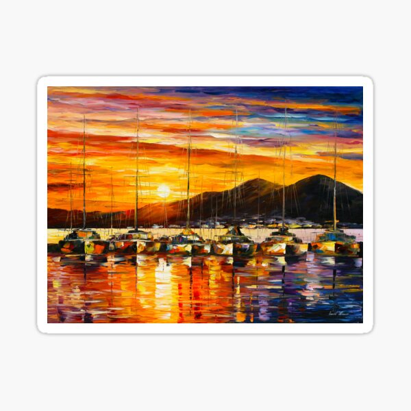 Item preview, ITALY, NAPLES HARBOR - VESUVIUS - Leonid Afremov CITYSCAPE designed and sold by Leonid Afremov.