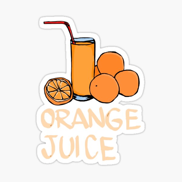Orange Juice Stickers Redbubble