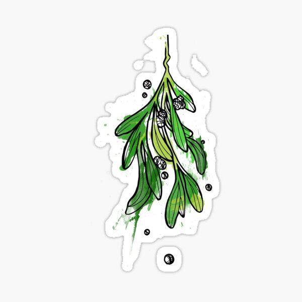 Christmas Mistletoe Sticker