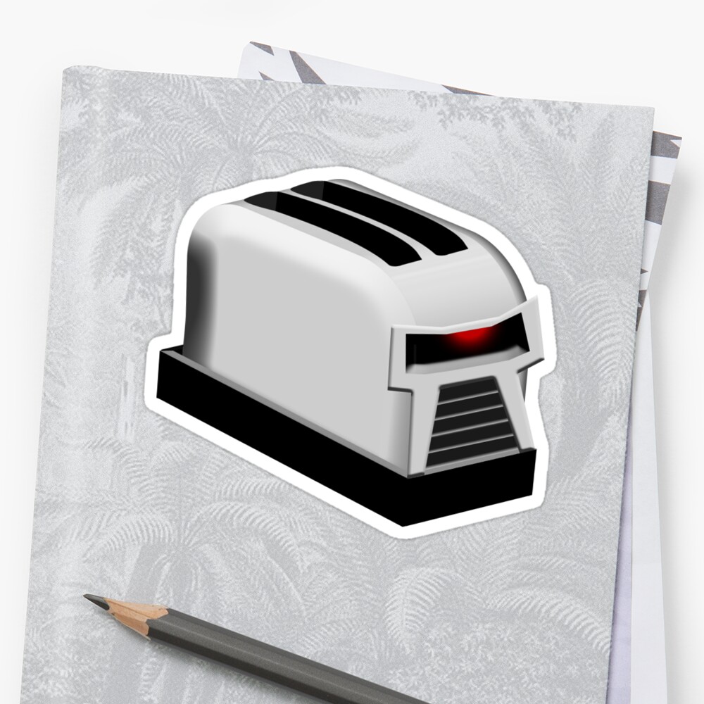 Frakking Toaster Sticker By Brianftang Redbubble