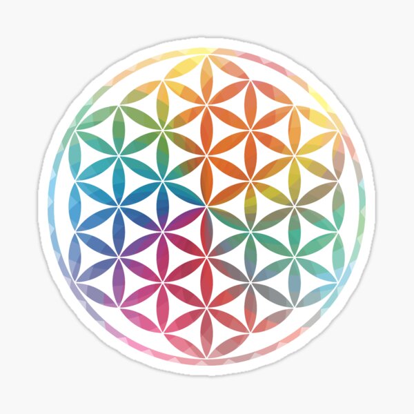 Item preview, Rainbow Sacred Geometry Flower of Life designed and sold by Bluepress.