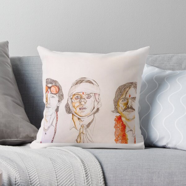 Darjeeling Limited Luggage Pattern Fan Art Throw Pillow for Sale