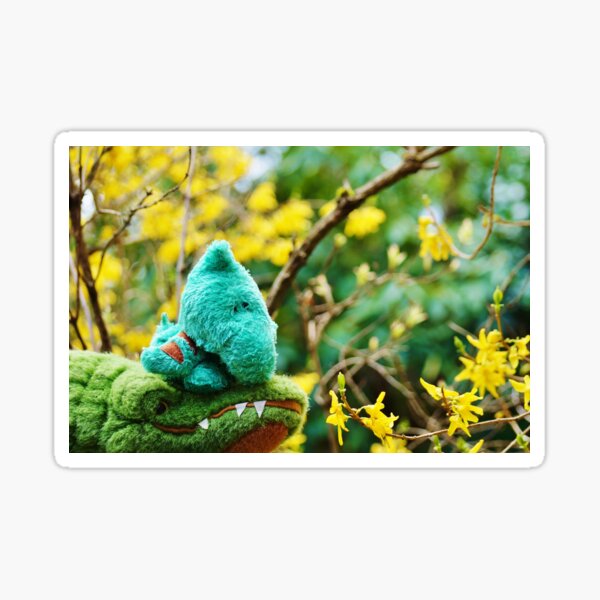 Gator McBumpypants and Herman smell the flowers Sticker
