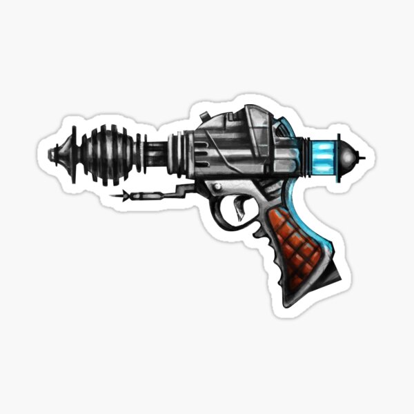 Ray Gun Stickers Redbubble - ray gun decal roblox