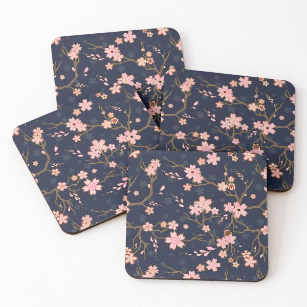 Item preview, Dark Blue Sakura Spring Batik designed and sold by bloomejasmine.