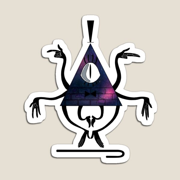 Space Triangle Bill Cipher Magnet for Sale by DeadHeadDarling