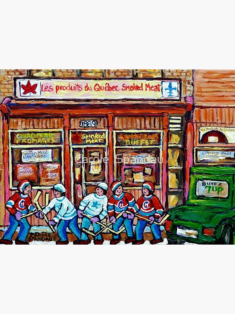 "MONTREAL ART CANADIAN PAINTINGS FOR SALE POINTE ST.CHARLES DELI SMOKED