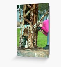 AuntDot With Her Head In the Rust Greeting Card