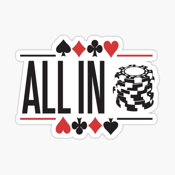 POKER CARDS AND CHIPS Texas Holdem Casino Vegas' Sticker