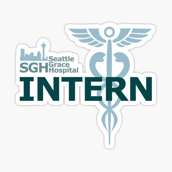 "Seattle Grace Hospital Intern" Sticker for Sale by alopezm Redbubble