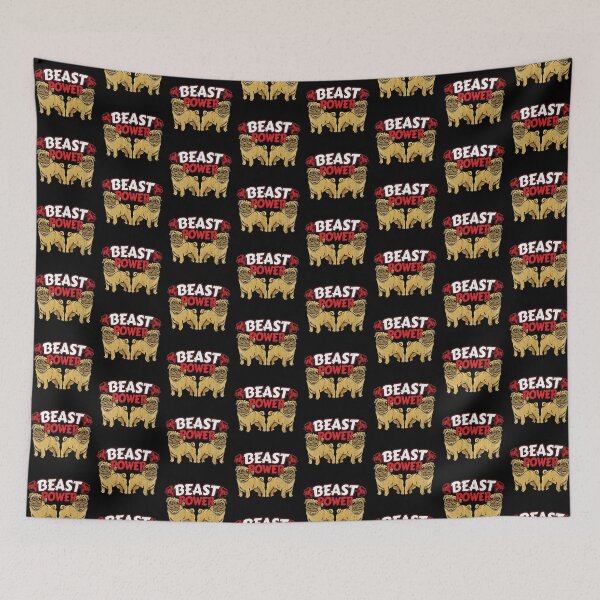 Item preview, Pug Dogs Weight Lifting Workout - Beast Power designed and sold by BestTrendyChoices.