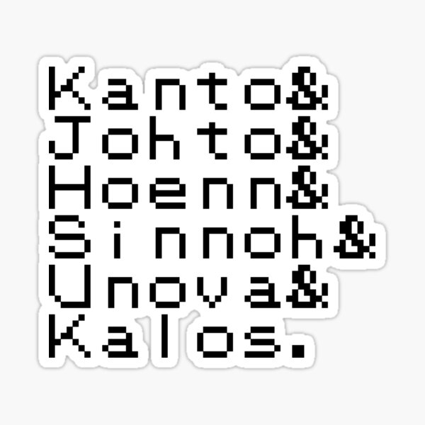 Kanto Region Stickers Redbubble