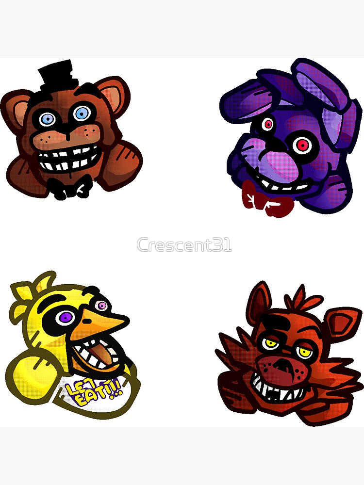Five Nights at Freddy's Stickers Magnet for Sale by Crescent31