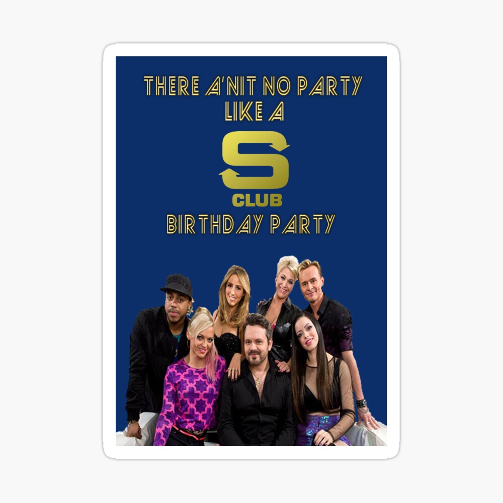 S Club 7 Birthday Card Party Invitation Greeting Card By Jbtiger1992 Redbubble