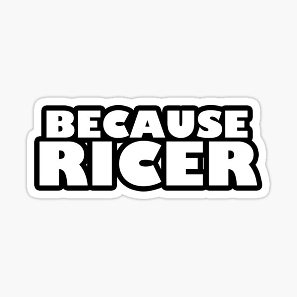 Because Ricer Sticker