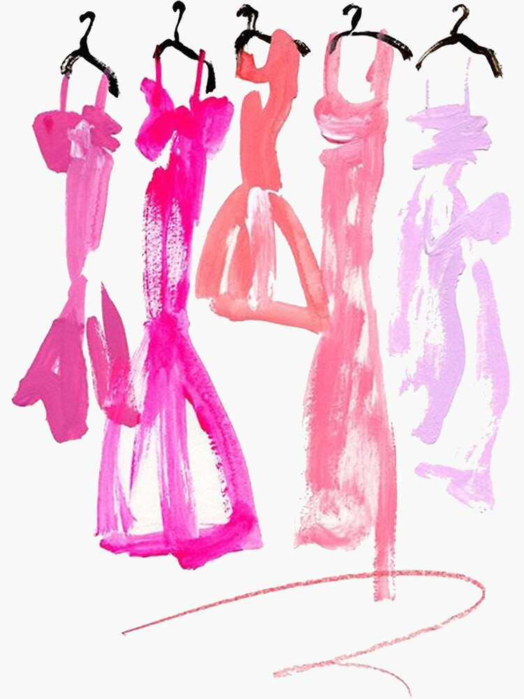 "Dresses" Sticker for Sale by rosiestelling Redbubble