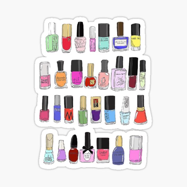 Nail Polish Stickers Redbubble