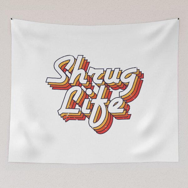 Item preview, Shrug Life - Retro (v2) designed and sold by BlueRockDesigns.