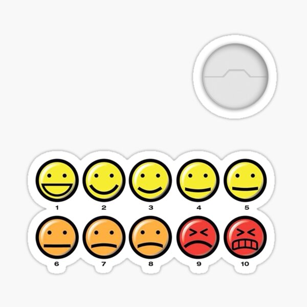 On a scale of 1-10 how would you rate your pain? Sticker