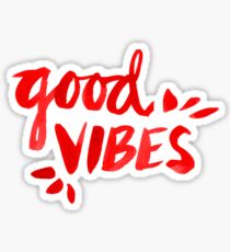 Good Vibes - Red Ink Sticker