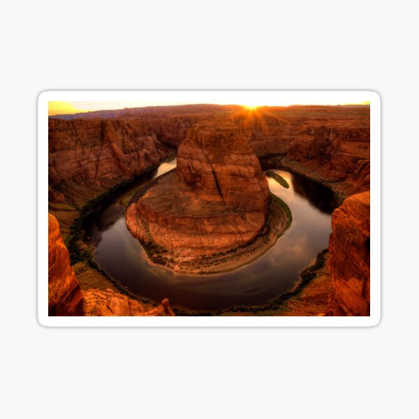 Late Afternoon At Horsehoe Bend - 1 © Sticker