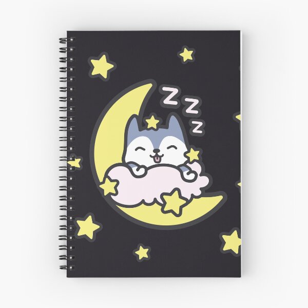 Item preview, Sleepy moon and stars husky/wolf designed and sold by Bountiful Bean.
