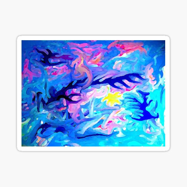 The coral beneath the waves Sticker