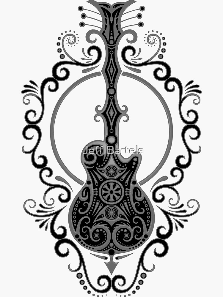 Abstract Guitar Tattoo Background Stock Vector (Royalty Free) 113799616 |  Shutterstock