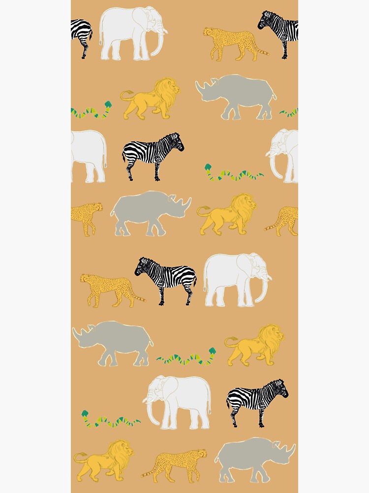 "Neutral Safari Animals" Sticker for Sale by Claireybean Redbubble
