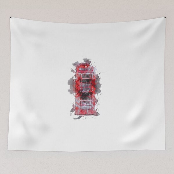 Item preview, Red Telephone Box Watercolor Watercolour designed and sold by Twenty2Creative.