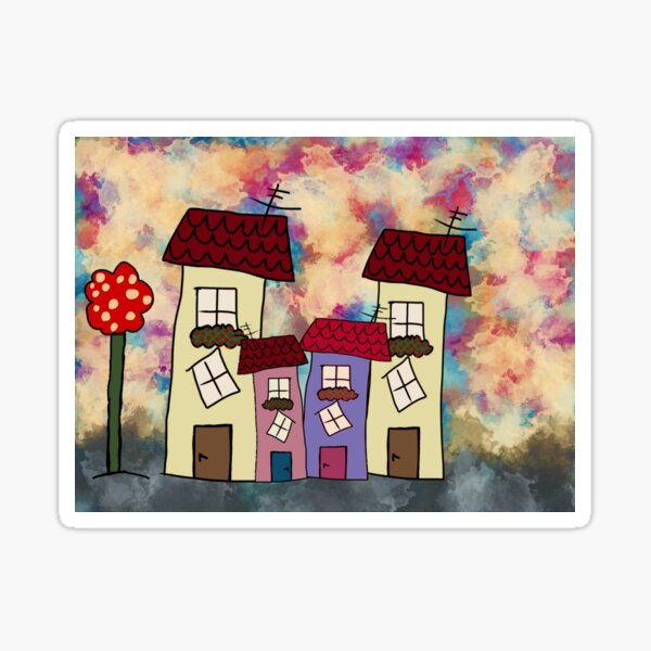 Lovely houses Sticker