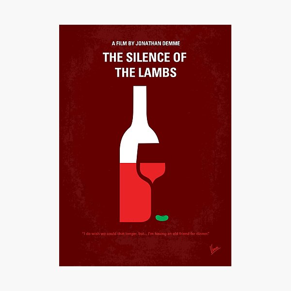 No078 My Silence of the lamb minimal movie poster Photographic Print