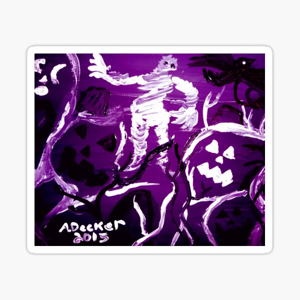 Halloween Shadows Violet Remix Sticker